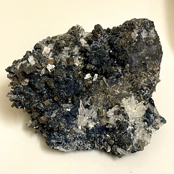 Rock, Mineral & Crystal Cluster of Spharlrite, Huaron, Quartz & Pyrite - Picture 2 of 14